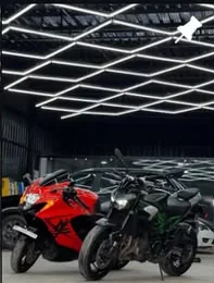 Motorcycles at detailing studio